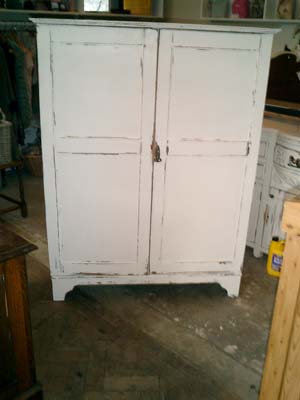 Hand Painted Hall Coat Cabinet